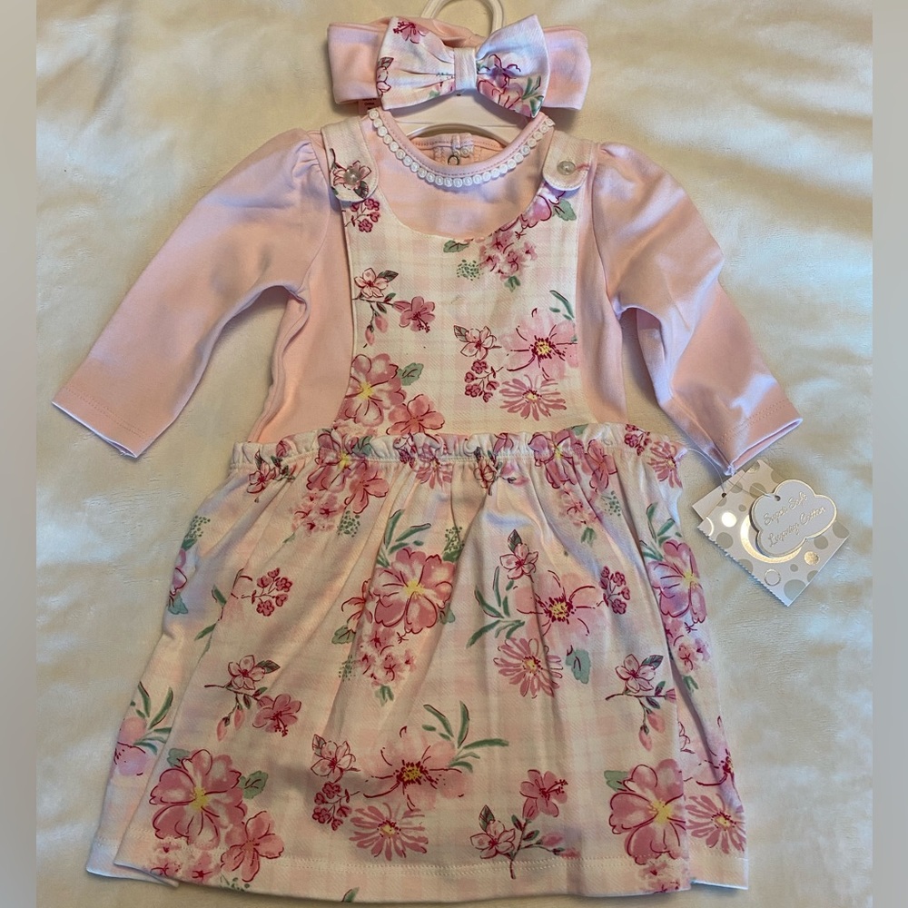 Little Me Baby Floral Dress and Shirt Set